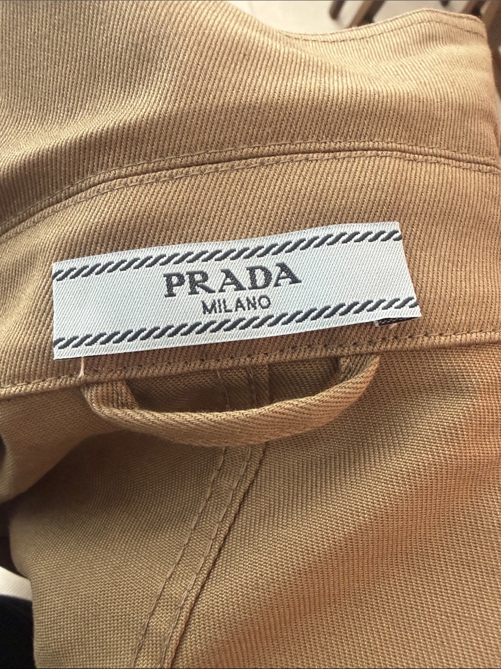 Prada Cropped Utility Jacket in Taupe Green - Picture 3 of 5